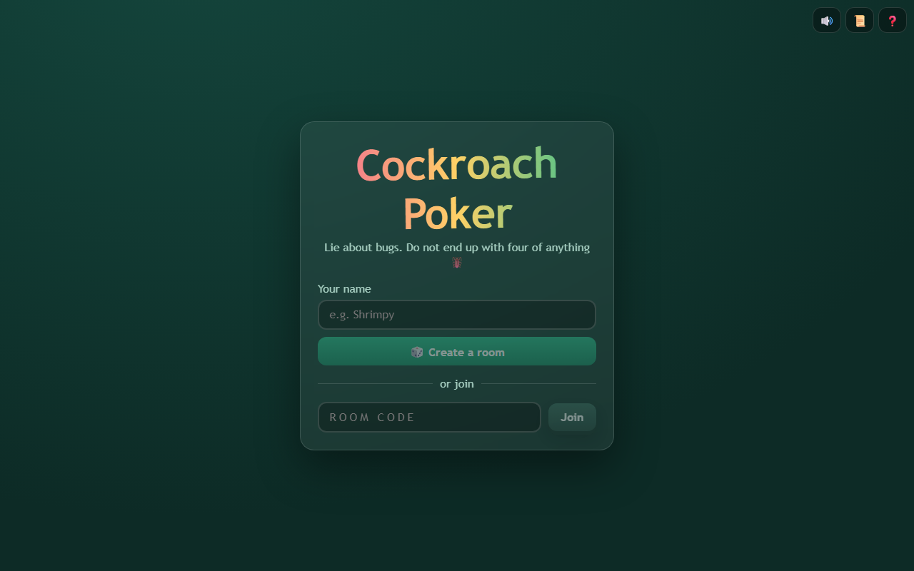 Cockroach Poker